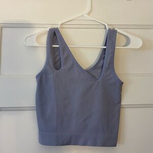 Lavender Tank with Cutouts